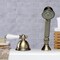 Kingston Brass KSK3353PLTR Deck Mount Hand Shower with Diverter for Roman Tub Faucet, Antique Brass KSK3353PLTR - alternate 2